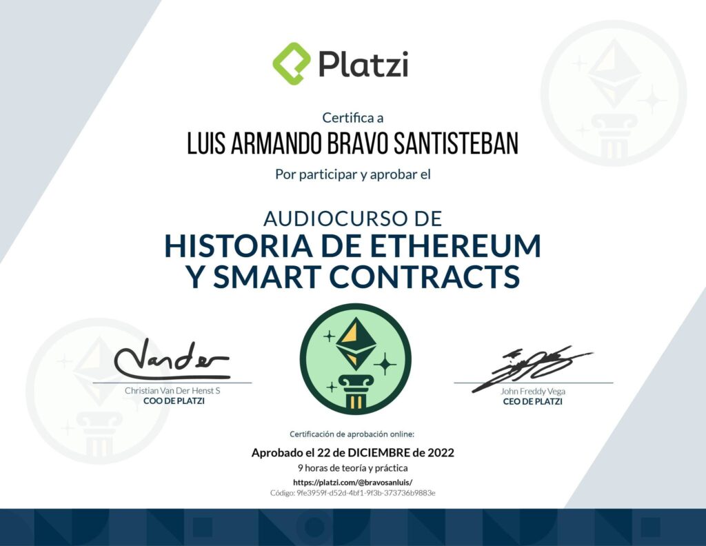 Historia de Ethereum y Smart Contracts