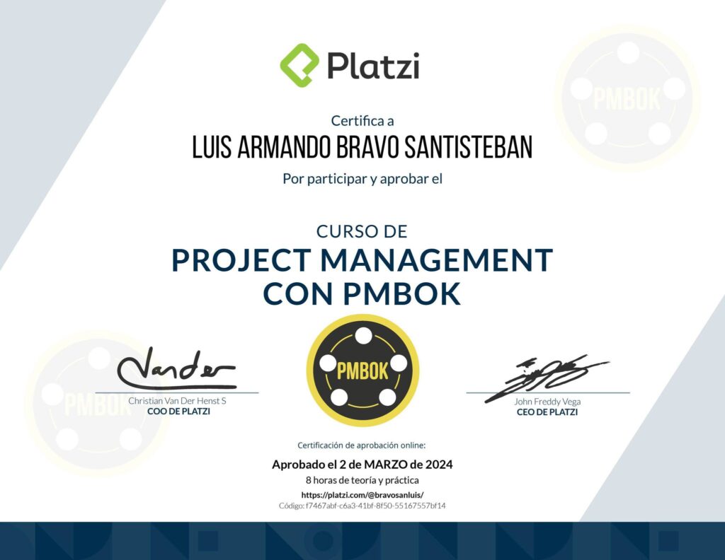 Project Management con PMBOK