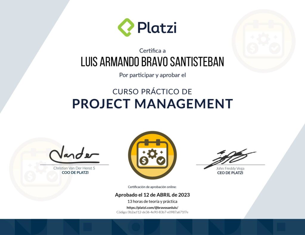 Curso Práctico de Project Management
